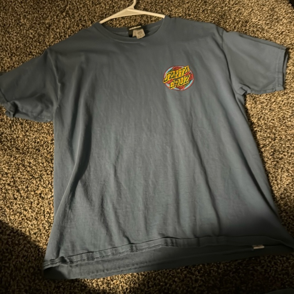 Blue Santa Cruz flower short sleeve tee